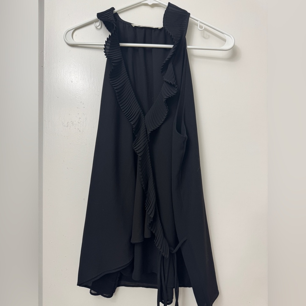 The Impeccable Pig Black Pleated Tank